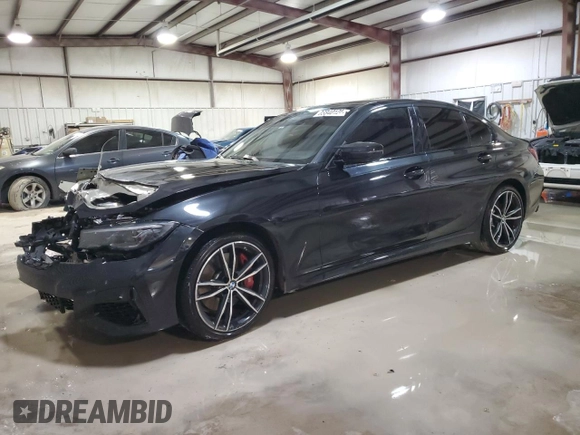 2022 BMW 3 Series M340i xDrive with VIN 3MW5U9J08N8C24995, listed as a Copart auction lot 83840124 with 0 mi miles and Salvage Title. Bid and sale history available at carsss.com. Image 1.