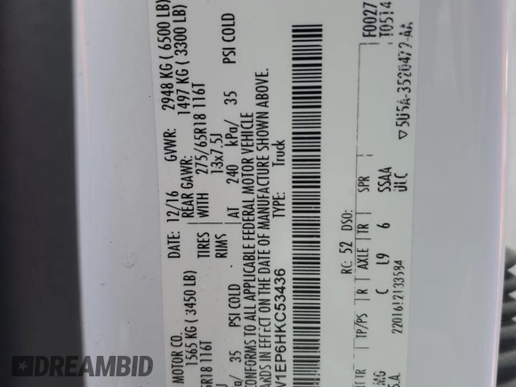 2017 Ford F-150 XL with VIN 1FTEW1EP6HKC53436, listed as a Copart auction lot 47133935 with 171,017 mi miles and Salvage Title. Bid and sale history available at carsss.com. Image 12.