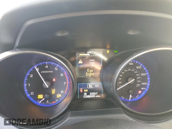 2019 Subaru Outback Limited with VIN 4S4BSANC9K3329921, listed as a Copart auction lot 83369264 with 38,665 mi miles and Salvage Title. Bid and sale history available at DreamBid. Image 9.