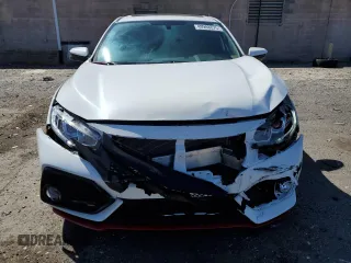2018 Honda Civic Si with VIN 2HGFC1E54JH705569, listed as a Copart auction lot 49988875 with 76,589 mi miles and Salvage Title. Bid and sale history available at DreamBid. Image 5.