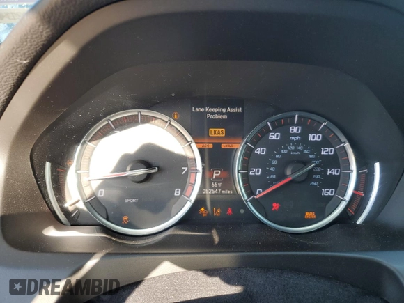 2019 Acura TLX w/A-Spec Pkg with VIN 19UUB1F61KA005784, listed as a Copart auction lot 50350425 with 52,547 mi miles and Salvage Title. Bid and sale history available at carsss.com. Image 9.