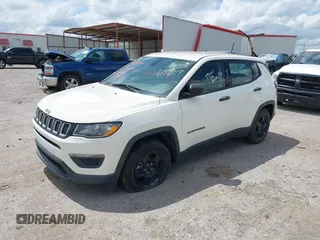 2018 Jeep Compass Sport with VIN 3C4NJCAB3JT263298, listed as a IAAI auction lot 42218194 with 104,604 mi miles and . Bid and sale history available at DreamBid. Image 2.