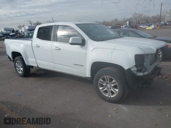 2019 GMC Canyon 4WD SLE z VIN 1GTG6CEN5K1297945, wystawiony jako IAAI lot #41308105 z przebiegiem 93 226 mil mil oraz . Historia ofert i sprzedaży dostępna na DreamBid. Obrazek 1.