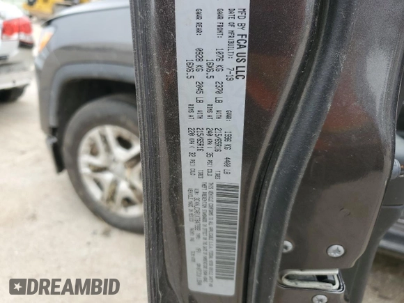 2019 Jeep Compass Sport with VIN 3C4NJCAB1KT847992, listed as a Copart auction lot 54329705 with 101,303 mi miles and Salvage title. Bid and sale history available at DreamBid. Image 13.
