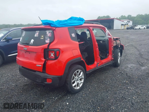 2017 Jeep Renegade Latitude z VIN ZACCJBBB5HPF98077, wystawiony jako IAAI lot #42323925 z przebiegiem 78 893 mil mil oraz . Historia ofert i sprzedaży dostępna na DreamBid. Obrazek 4.