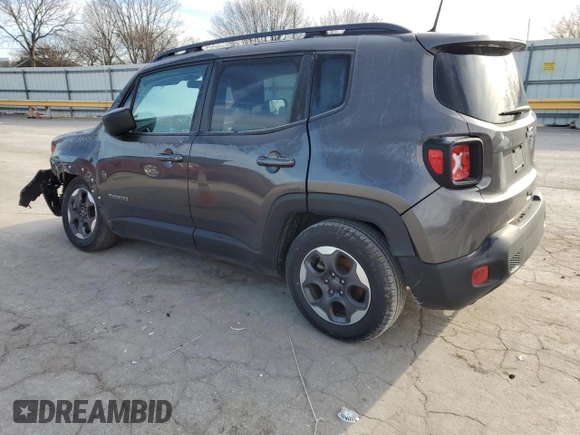 2018 Jeep Renegade Sport with VIN ZACCJAAB6JPG70163, listed as a Copart auction lot 45345065 with 89,540 mi miles and Salvage Title. Bid and sale history available at DreamBid. Image 2.