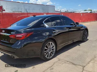 2018 Infiniti Q50 Red Sport 400 with VIN JN1FV7AR0JM481432, listed as a Copart auction lot 66191315 with 90,319 mi miles and Clean title. Bid and sale history available at DreamBid. Image 4.