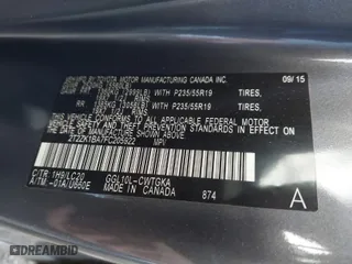 2015 Lexus RX 350 with VIN 2T2ZK1BA7FC205922, listed as a IAAI auction lot 41835773 with 1 mi miles. Bid and sale history available at carsss.com. Image 9.