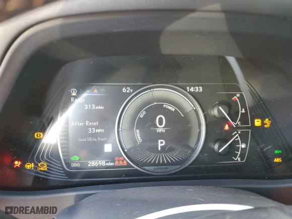 2022 Lexus UX with VIN JTHX9JBH2N2054570, listed as a Copart auction lot 81029604 with 28,698 mi miles and Salvage Title. Bid and sale history available at carsss.com. Image 9.
