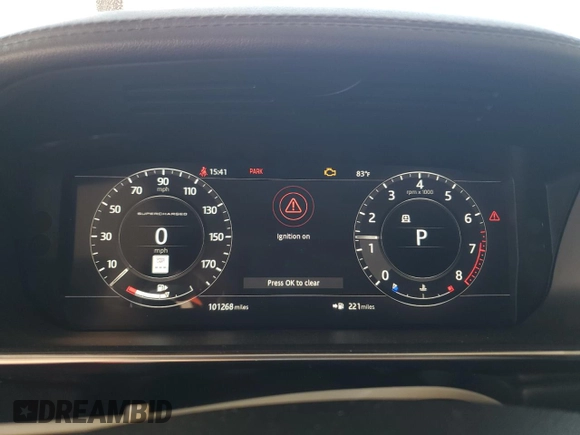 2018 Land Rover Range Rover Sport with VIN SALWR2RE7JA185985, listed as a Copart auction lot 77225774 with 101,268 mi miles and Salvage Title. Bid and sale history available at carsss.com. Image 9.