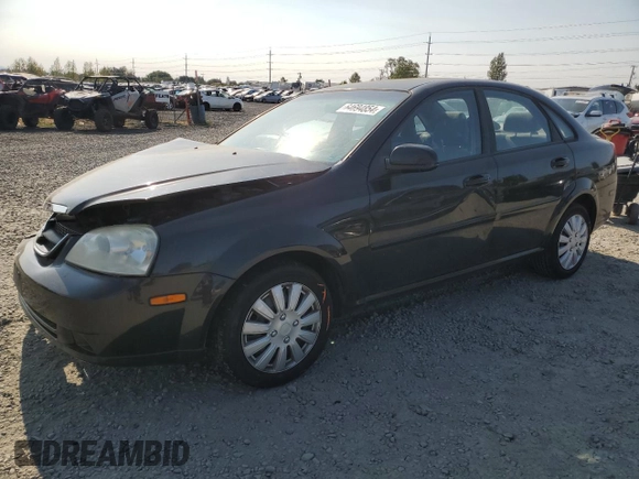 2008 Suzuki Forenza z VIN KL5JD56ZX8K974392, wystawiony jako Copart lot #64694854 z przebiegiem 145 180 mil mil oraz Szkoda całkowita • Salvage title. Historia ofert i sprzedaży dostępna na DreamBid. Obrazek 1.