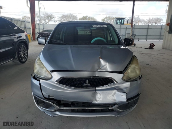 2018 Mitsubishi Mirage ES with VIN ML32A3HJ9JH000802, listed as a Copart auction lot 51684205 with 129,287 mi miles and Salvage Title. Bid and sale history available at carsss.com. Image 5.