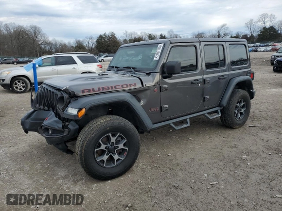 2019 Jeep Wrangler Unlimited Rubicon с VIN 1C4HJXFN0KW545613, выставлен на аукционе Copart как лот 42807785 с пробегом 64 510 миль миль и Списание • Salvage title. История ставок и продаж доступна на DreamBid. Изображение 1.
