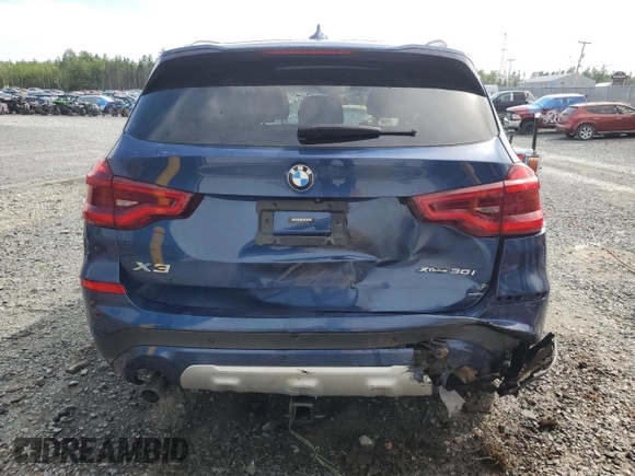 2019 BMW X3 xDrive30i with VIN 5UXTR9C5XKLD93135, listed as a Copart auction lot 62034204 with 0 mi miles and Salvage Title. Bid and sale history available at carsss.com. Image 6.