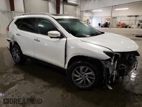 2015 Nissan Rogue SL with VIN 5N1AT2MV4FC832618, listed as a Copart auction lot 47641635 with 186,038 mi miles and Salvage Title. Bid and sale history available at DreamBid. Image 4.