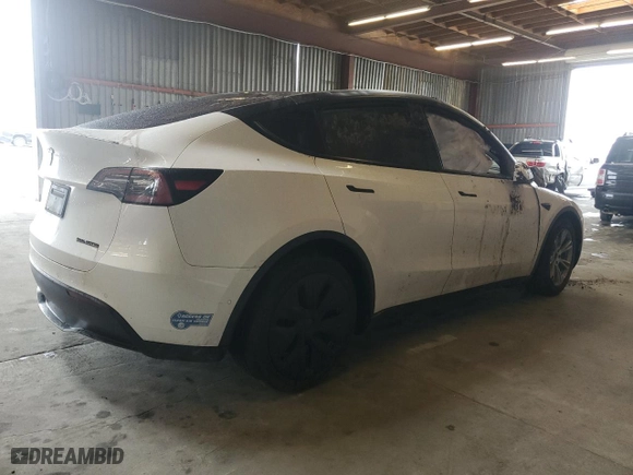 2021 Tesla Model Y Long Range with VIN 5YJYGDEE4MF196641, listed as a Copart auction lot 49305755 with 54,346 mi miles and Salvage Title. Bid and sale history available at carsss.com. Image 3.