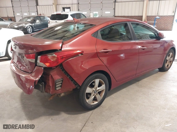 2012 Hyundai Elantra GLS with VIN KMHDH4AE2CU304144, listed as a IAAI auction lot 41215924 with 151,823 mi miles. Bid and sale history available at carsss.com. Image 4.