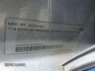2015 Audi A4 Premium z VIN WAUBFAFLXFN023485, wystawiony jako Copart lot #51520335 z przebiegiem 85 913 mil mil oraz Szkoda całkowita • Salvage title. Historia ofert i sprzedaży dostępna na DreamBid. Obrazek 12.