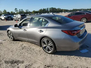2021 Infiniti Q50 Signature Edition with VIN JN1EV7CP8MM702951, listed as a Copart auction lot 80562724 with 65,016 mi miles and Salvage title. Bid and sale history available at DreamBid. Image 2.