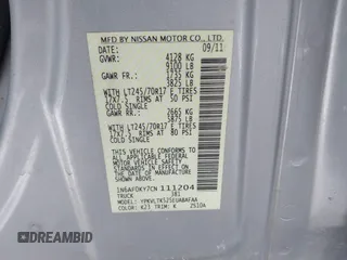 2012 Nissan NV SV with VIN 1N6AF0KY7CN111204, listed as a IAAI auction lot 41629282 with 102,508 mi miles. Bid and sale history available at carsss.com. Image 9.