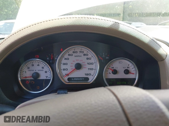 2007 Ford F-150 XLT with VIN 1FTPW14V87FA36941, listed as a IAAI auction lot 42612623 with 261,174 mi miles and . Bid and sale history available at DreamBid. Image 7.