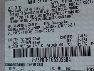 2016 Ford Mustang EcoBoost with VIN 1FA6P8TH1G5205884, listed as a IAAI auction lot 41699277 with 54,530 mi miles. Bid and sale history available at carsss.com. Image 9.