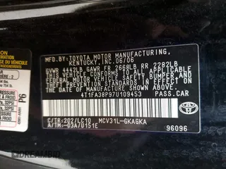2007 Toyota Solara SE with VIN 4T1FA38P97U109453, listed as a Copart auction lot 56423664 with 287,939 mi miles and Non Repairable. Bid and sale history available at carsss.com. Image 12.