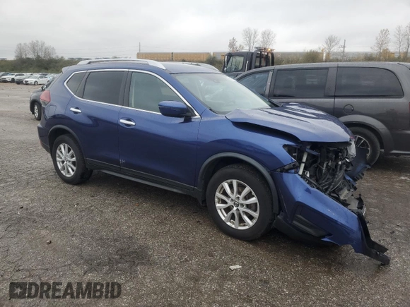 2019 Nissan Rogue S with VIN KNMAT2MV2KP504959, listed as a Copart auction lot 80275004 with 60,672 mi miles and Salvage Title. Bid and sale history available at carsss.com. Image 4.