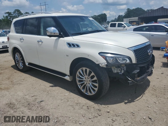 2016 Infiniti QX80 with VIN JN8AZ2NF3G9613436, listed as a Copart auction lot 62862395 with 116,374 mi miles and Salvage title. Bid and sale history available at DreamBid. Image 4.