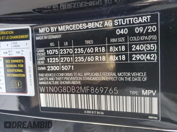 2021 Mercedes-Benz GLC 300 with VIN W1N0G8DB2MF869765, listed as a Copart auction lot 49592695 with 91,682 mi miles and Clean title. Bid and sale history available at DreamBid. Image 13.