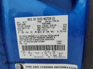 2011 Ford F-150 XL z VIN 1FTFW1EF2BFC07887, wystawiony jako Copart lot #60745425 z przebiegiem 265 588 mil mil oraz Szkoda całkowita • Salvage title. Historia ofert i sprzedaży dostępna na DreamBid. Obrazek 12.