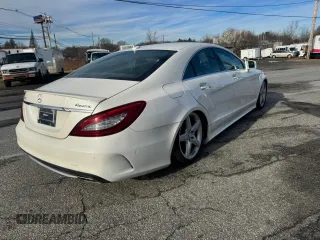 2015 Mercedes-Benz CLS 400 with VIN WDDLJ6HB8FA133567, listed as a Copart auction lot 87459854 with 114,576 mi miles and Clean title. Bid and sale history available at DreamBid. Image 4.