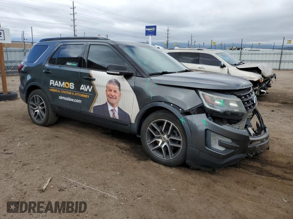 2017 Ford Explorer Sport z VIN 1FM5K8GTXHGC23921, wystawiony jako Copart lot #55084945 z przebiegiem 103 515 mil mil oraz Szkoda całkowita • Salvage title. Historia ofert i sprzedaży dostępna na DreamBid. Obrazek 4.