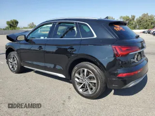 2021 Audi Q5 Premium with VIN WA1AAAFY8M2029156, listed as a Copart auction lot 60519755 with 29,713 mi miles and Salvage title. Bid and sale history available at DreamBid. Image 2.