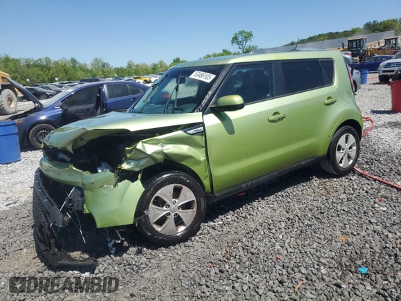 2015 Kia Soul with VIN KNDJN2A21F7812053, listed as a Copart auction lot 53486105 with 184,637 mi miles and Salvage Title. Bid and sale history available at DreamBid. Image 1.