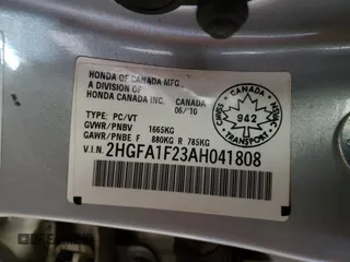 2010 Honda Civic z VIN 2HGFA1F23AH041808, wystawiony jako Copart lot #44968965 z przebiegiem 188 007 mil mil oraz Szkoda całkowita • Salvage title. Historia ofert i sprzedaży dostępna na DreamBid. Obrazek 13.