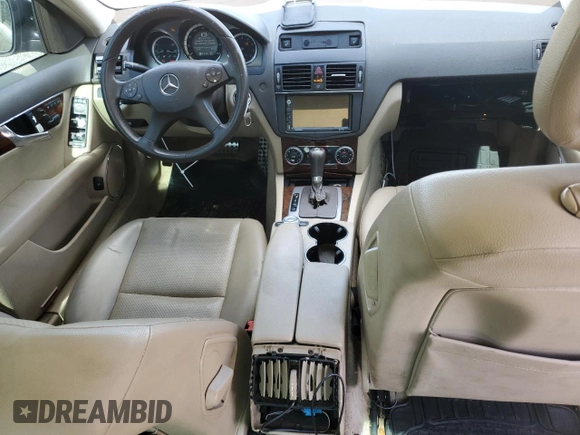 2009 Mercedes-Benz C 300 Sport with VIN WDDGF81X59F265844, listed as a Copart auction lot 53317415 with 209,533 mi miles and Salvage title. Bid and sale history available at DreamBid. Image 8.