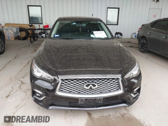 2023 Infiniti Q50 Luxe with VIN JN1EV7BPXPM512588, listed as a IAAI auction lot 41819661 with 30,817 mi miles and . Bid and sale history available at DreamBid. Image 12.