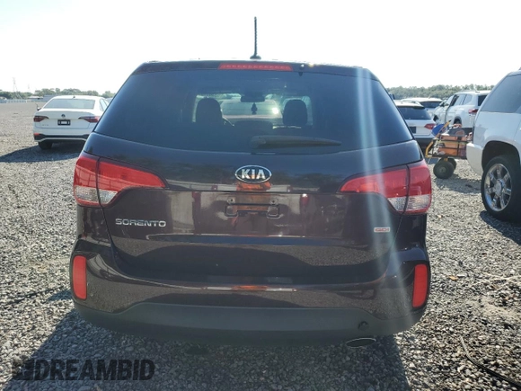 2015 Kia Sorento LX with VIN 5XYKT3A6XFG640952, listed as a Copart auction lot 53365165 with 126,266 mi miles and Salvage Title. Bid and sale history available at carsss.com. Image 6.