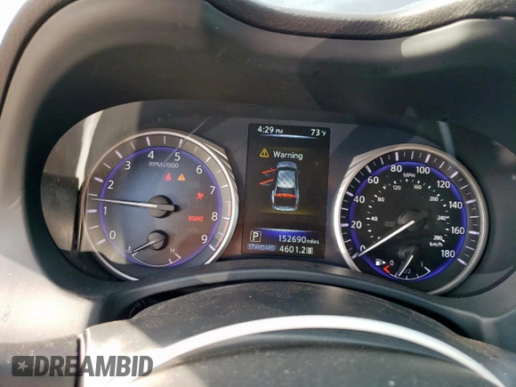 2015 Infiniti Q50 Premium with VIN JN1BV7AP5FM353384, listed as a Copart auction lot 54845015 with 152,690 mi miles and Salvage title. Bid and sale history available at DreamBid. Image 9.