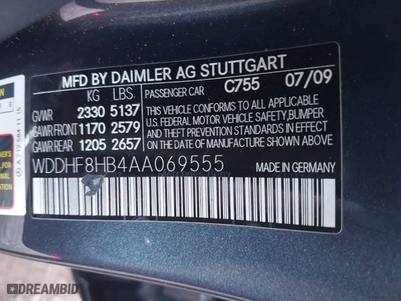 2010 Mercedes-Benz E-Class E 350 Luxury with VIN WDDHF8HB4AA069555, listed as a IAAI auction lot 39613371 with 94,454 mi miles. Bid and sale history available at carsss.com. Image 9.