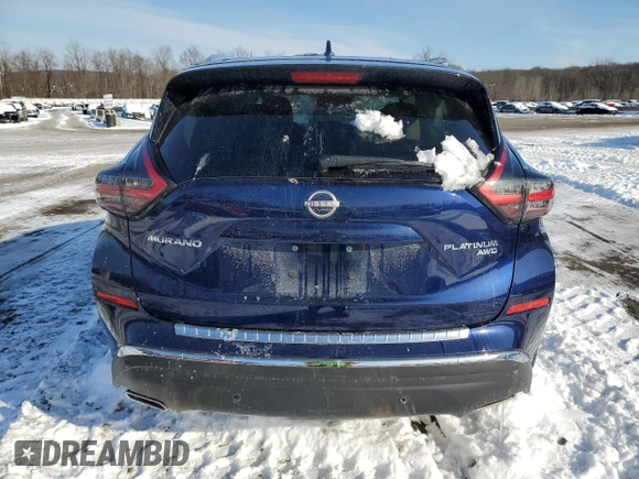 2023 Nissan Murano Platinum z VIN 5N1AZ2DSXPC109457, wystawiony jako Copart lot #89325045 z przebiegiem 7 685 mil mil oraz Szkoda całkowita • Salvage title. Historia ofert i sprzedaży dostępna na DreamBid. Obrazek 6.