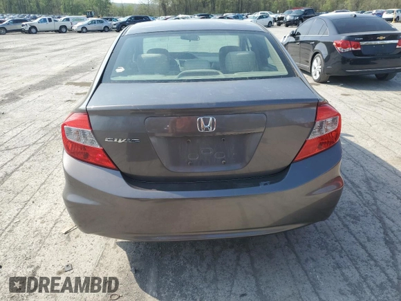 2012 Honda Civic EX with VIN 19XFB2F84CE323959, listed as a Copart auction lot 54583645 with 199,528 mi miles and Salvage Title. Bid and sale history available at DreamBid. Image 6.