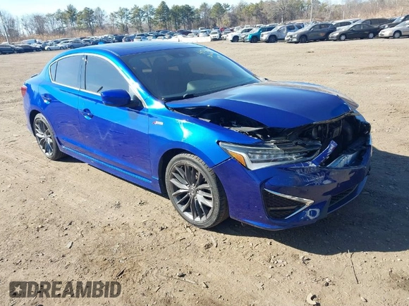 2020 Acura ILX w/Premium/A-SPEC Pkg with VIN 19UDE2F89LA011459, listed as a IAAI auction lot 41751405 with 68,912 mi miles. Bid and sale history available at carsss.com. Image 1.