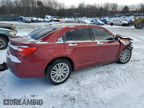 2012 Chrysler 200 Limited with VIN 1C3CCBCG2CN109225, listed as a Copart auction lot 45875245 with Not Provided miles and Salvage Title. Bid and sale history available at DreamBid. Image 3.