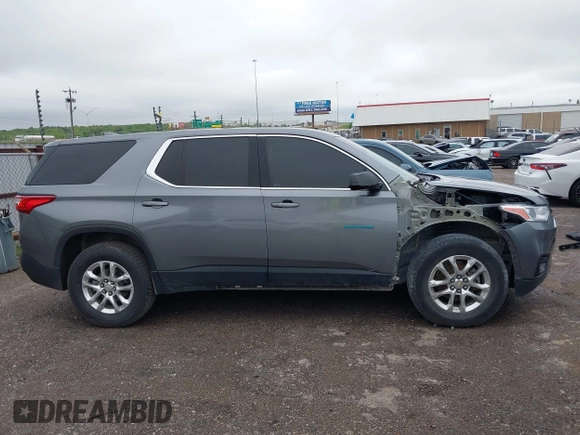 2020 Chevrolet Traverse LS with VIN 1GNERFKW8LJ185193, listed as a IAAI auction lot 42087348 with 100,762 mi miles and . Bid and sale history available at DreamBid. Image 14.