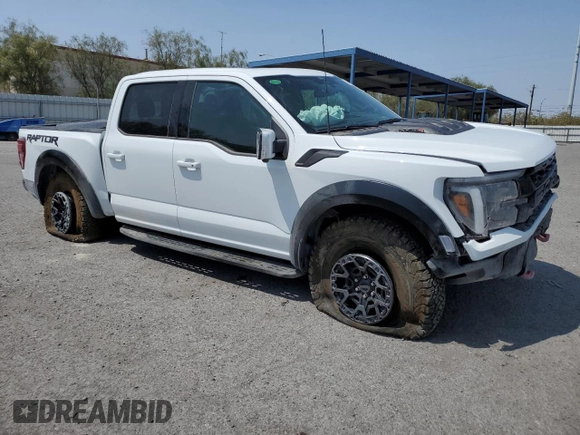 2024 Ford F-150 Raptor with VIN 1FTFW1RJ6RFA64547, listed as a Copart auction lot 64700194 with Not Provided miles and Salvage Title. Bid and sale history available at DreamBid. Image 4.