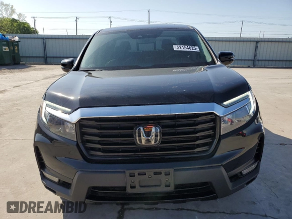 2023 Honda Ridgeline RTL-E with VIN 5FPYK3F72PB001592, listed as a Copart auction lot 52154625 with 41,153 mi miles and Salvage title. Bid and sale history available at DreamBid. Image 5.