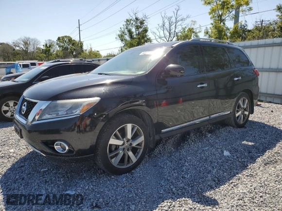2013 Nissan Pathfinder SV with VIN 5N1AR2MN0DC607365, listed as a Copart auction lot 53141665 with 168,175 mi miles and Salvage Title. Bid and sale history available at carsss.com. Image 1.