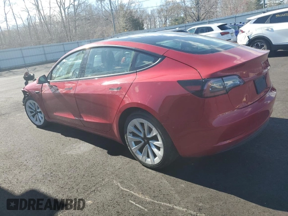 2022 Tesla Model 3 with VIN 5YJ3E1EA3NF288370, listed as a Copart auction lot 51847065 with 72,458 mi miles and Non Repairable. Bid and sale history available at carsss.com. Image 2.